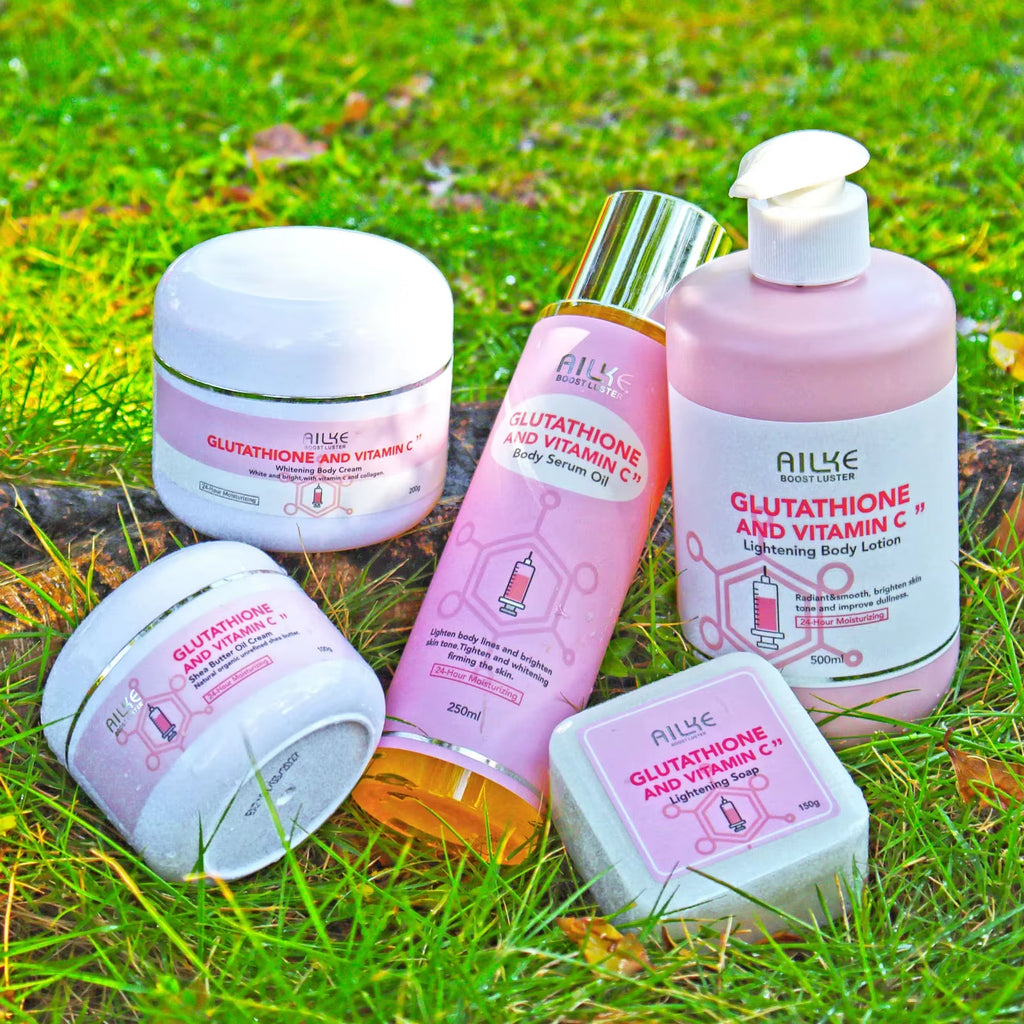 Whitening Skin Care Set, with Glutathion Vitamin C, Brighter Smoother Skin, Reduce Dark Spots, Clean Skin, Moisturizing